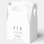 Ballotins Monogramme simple moderne noir et blanc Nom du cou (Ouvrir)