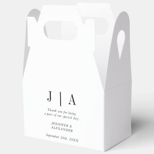 Ballotins Monogramme simple moderne noir et blanc Nom du cou (Ouvrir)