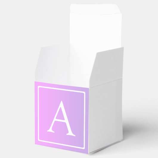 Ballotins Monogramme simple | Ombre subtil rose/violet (Ouvert)