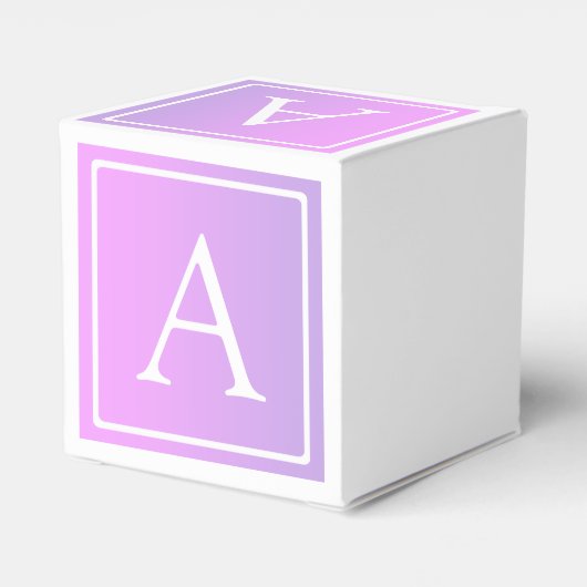 Ballotins Monogramme simple | Ombre subtil rose/violet (Arrière)