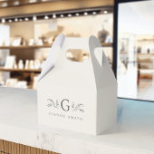 Ballotins Monogramme végétal vert et crème et nom commercial