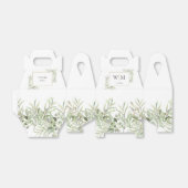 Ballotins Monogramme Verdure Foliage Mariage Favor Box (Déplié)