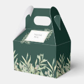 Ballotins Monogramme Vert feuillage Émeraude Vert Mariage (Arrière)