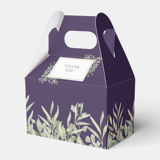 Ballotins Monogramme Vert feuillage Violet Mariage (Arrière)