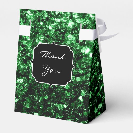 Ballotins Monogramme vert foncé faux parties scintillant sci (Arrière)