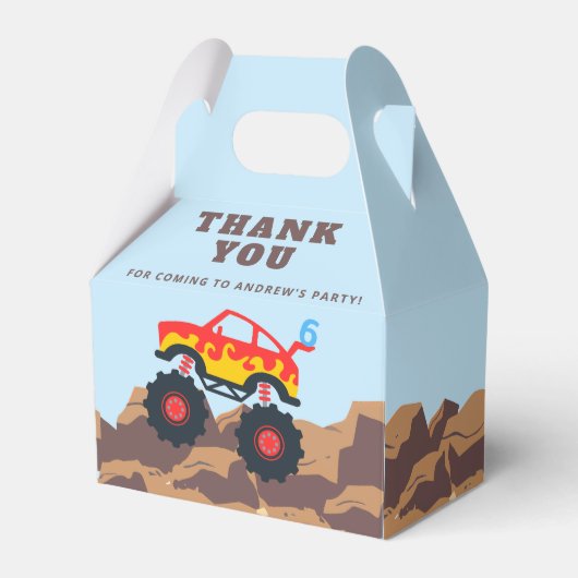 Ballotins Monster Truck Boy fête d'anniversaire (Verso)