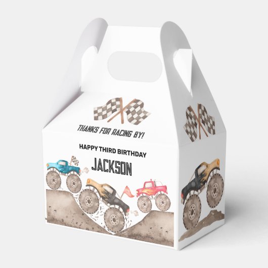 Ballotins Monster Truck Gable Box, boîte cadeau (Verso)