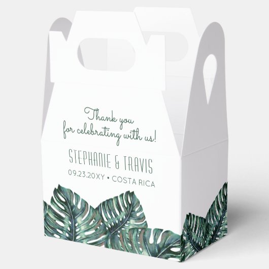 Ballotins Monstera Tropical Palm Retro Mod Beach Mariage Fav (Ouvert)