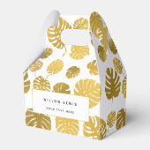 Ballotins Monstère d'or moderne Feuille Tropical Motif (Verso)