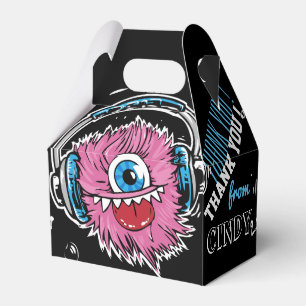 Ballotins Monstre de musique rose avec casque Ballotin