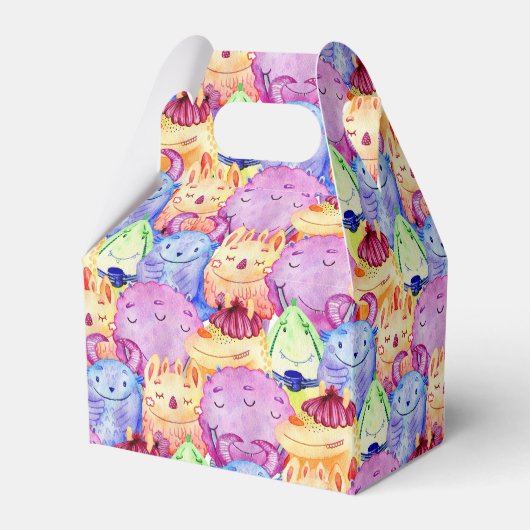 Ballotins Monstres d'aquarelle mignonne (Verso)