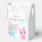 Ballotins Monstres roses et Turquoises mignonnes Fille Anniv (Ouvert)