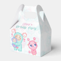 Monstres roses et Turquoises mignonnes Fille Anniv