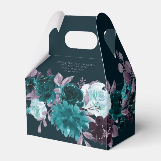 Ballotins Moody Boho | Flore Turquoise profonde et violette (Arrière)