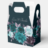 Ballotins Moody Boho | Flore Turquoise profonde et violette (Ouvert)