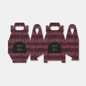 Ballotins Moody Dark Burgundy Noir Damask Arch Ballotin (Déplié)