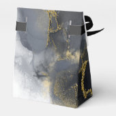 Ballotins Moody Ink Charcoal Gold Abstrait ID988 (Arrière)