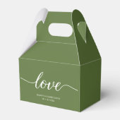 Ballotins Moss green Simple Love Script Mariage personnalisé (Arrière)
