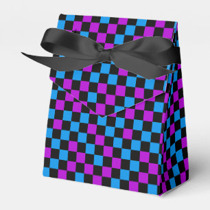 Ballotins Motif à carreaux bleu violet et noir