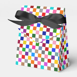 Ballotins Motif à carreaux coloré blanc