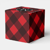 Ballotins Motif à carreaux de buffle noir Rouge rustique ave (Arrière)