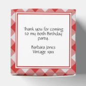 Ballotins Motif à carreaux gingham rouge/blanc "Merci" (Haut)