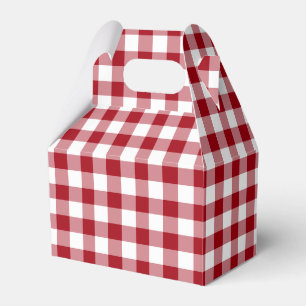 Ballotins Motif à carreaux rouges de ferme rustique