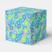 Ballotins Motif à fleurs Art Déco - bleu et vert citron (Arrière)