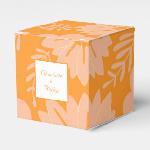 Ballotins Motif à fleurs orange Fuzz Vintage rétro