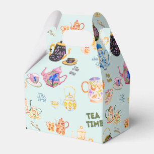 Ballotins motif à l'heure du thé - tasses à thé et théi