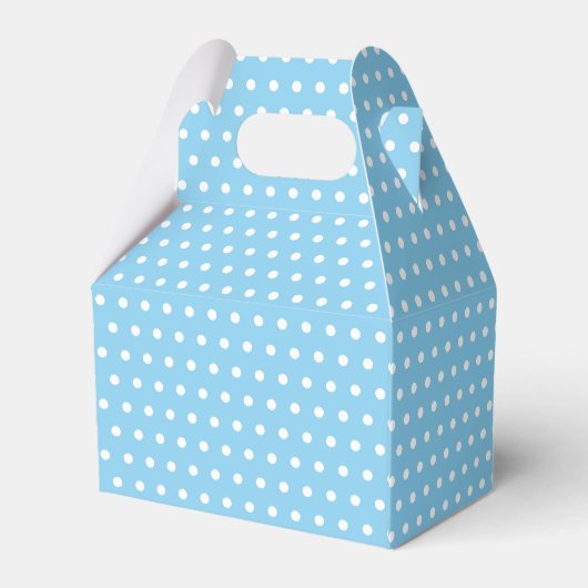Ballotins Motif À petits pois Blanc Simple Sur Bébé Bleu (Arrière)