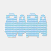 Ballotins Motif À petits pois Blanc Simple Sur Bébé Bleu (Déplié)