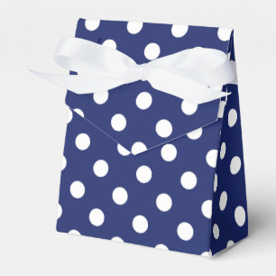 Ballotins Motif à points bleu marine et blanc