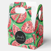 Ballotins Motif aquarelle de pastèque rouge et verte mignonn (Ouvert)