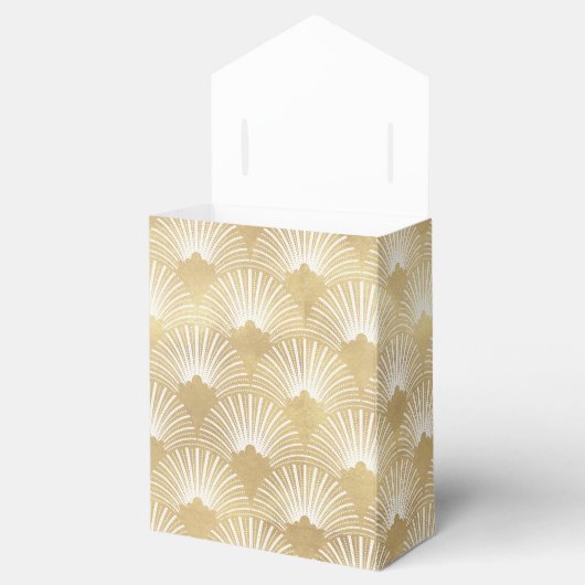 Ballotins Motif Art déco blanc et blanc monogramme (Ouvert)