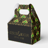 Ballotins Motif Art déco or et vert sur noir (Arrière)