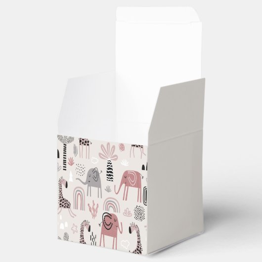 Ballotins motif avec de mignons éléphants et girafes géant (Ouvert)