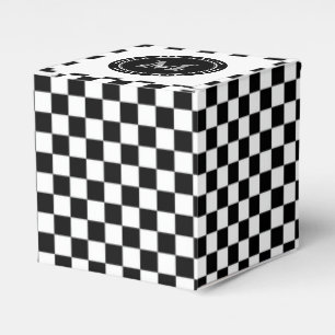 Ballotins Motif blanc noir décoré d'un monogramme