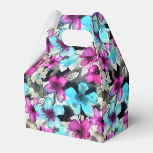 Ballotins Motif bleu rose blanc Aquarelle noire (Verso)