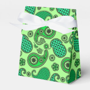 Ballotins Motif cachemire, vert jade et vert menthe