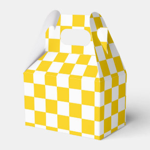 Ballotins Motif chèque À damiers blanc jaune