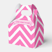 Ballotins Motif Chevron Rose Chaud Et Blanc Personnalisé (Arrière)