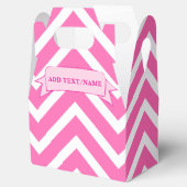 Ballotins Motif Chevron Rose Chaud Et Blanc Personnalisé (Ouvert)