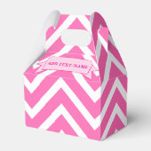 Ballotins Motif Chevron Rose Chaud Et Blanc Personnalisé (Verso)