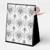 Ballotins Motif Damask blanc et gris (Arrière)