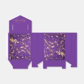 Ballotins Motif damassé de luxe royal pourpre et or (Déplié)