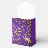 Ballotins Motif damassé de luxe royal pourpre et or (Ouvert)