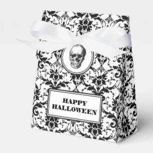 Ballotins Motif damassé gothique vintage crâne Halloween