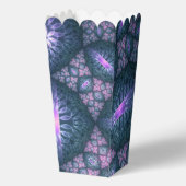 Ballotins motif d'art fractal 3D Turquoise violet rose (Recto)