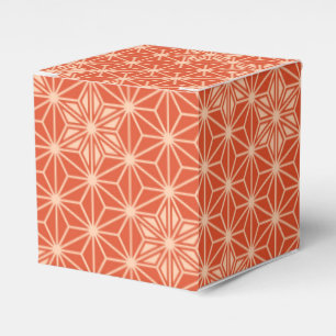 Ballotins Motif d'Asanoha de Japonais - orange de corail